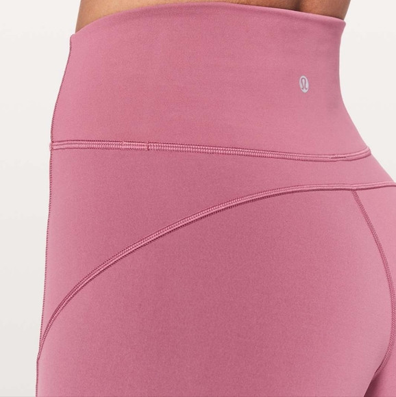 Lululemon In Movement 7/8 Tight *Everlux 25" Moss Rose size 8 in EUC - Picture 4 of 11